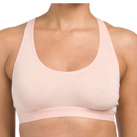 COMMANDO SIze XS Pima Cotton Blend Micro Rib Racerback Bralette Apricot NWT - Picture 1 of 8